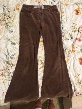 Parasuco Chocolate Brown Corduroy Flare Jeans